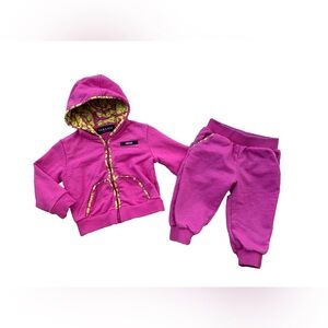 Versace Size 12-18 Months Baby Barocco Hoodie and Sweatpants Sweat Set